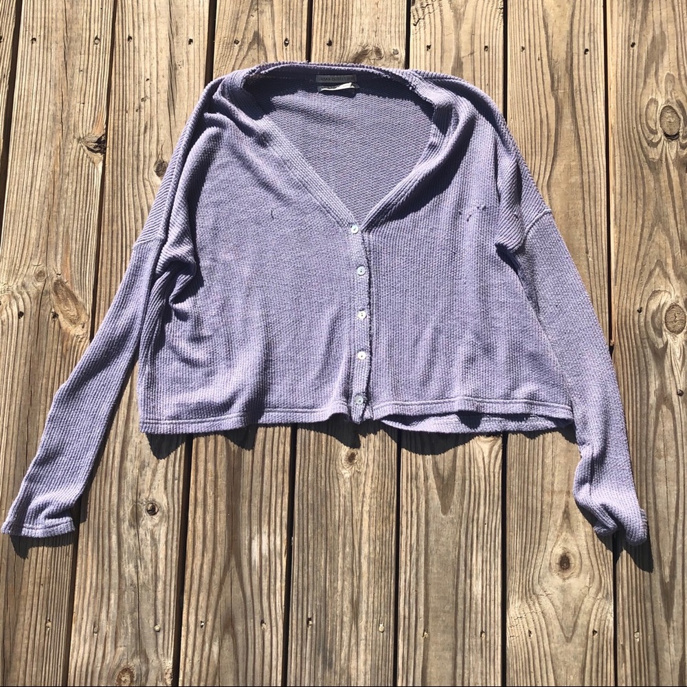 Urban Outfitters Purple Henley Top